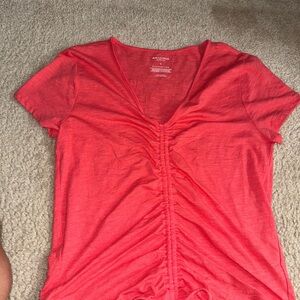 Arizona Jean Company Women's Pink V-Neck Top